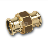 Śrubunek SANHA PURAPRESS trzyczęściowy, Cu, 42 mm (zw x zw)