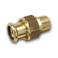 Śrubunek SANHA PURAPRESS trzyczęściowy, Cu, 22 mm x 1/2'' (zw x GZ)