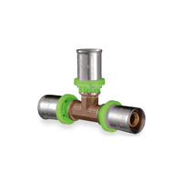 Trójnik QIK Zaprasowywany II mosiądz 16 mm (złącze zaprasowywane)