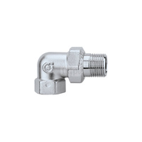 Złączka trzyczęściowa kątowa. Wykończenie: chrom 1 1/4" GW x GZ ze złączką