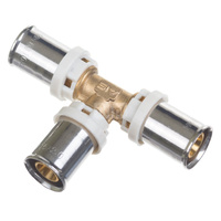 Trójnik QIK Zaprasowywany XPRT mosiądz 75 mm (złącze zaprasowywane)