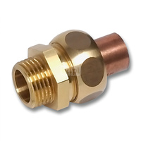 Śrubunek SANHA 5343G trzyczęściowy, Cu, 15 mm x 1/2'' (lut wewnętrzny x GZ)