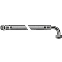 Wąż elastyczny przyłączeniowy QIK stal nierdzewna, 1'' x 1'', dł. 600 mm, GZ x GW (przyłącze kątowe) z oplotem