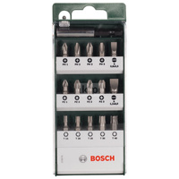 16-częściowy zestaw standardowych końcówek wkręcających, mieszany (S, PH, PZ, T) UH 54, S0,8x5,5, S1,2x8,0, PH1, PH2 (2x), PH3,