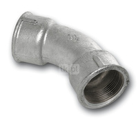 Łuk 45' SANHA 41#, żeliwo (cynk/nikiel) (ocynk), 1 1/2'' (GW)