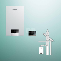 Pakiet - Kocioł gazowy dwufunkcyjny VAILLANT ecoTEC plus VCW 32CS/1-5 kondensacyjny wiszący 3.9 - 27 kW + RegulatorsensoCOMFORT 720 + Zestaw powietrzno-spalinowy szachtowy
