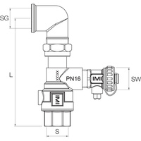 Zawór odcinający DLV 25 A do naczyń Squeeze