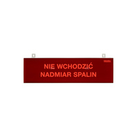 Tablica ostrzegawcza "ALARM CO2 NIE WCHODZIĆ", podświetlenie czerwone LED, wbudowana cicha syrenka, zasilanie 24V 