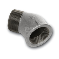 Kolano 45' SANHA 121#, żeliwo (ocynk galwaniczny/elektrolityczny) (ocynk), 1'' (GW x GZ)