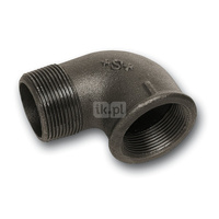 Kolano 90' SANHA 92#, żeliwo (czarny), 2'' (GW x GZ)