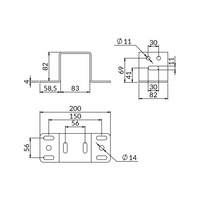 Łącznik kapeluszowy LK profilu KE OGCLKKE