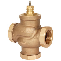 Zawór regulacyjny 3-drożny DANFOSS brąz GW metryczny DN 20, 20 mm, max. 130'C, max. 1bar, ze sterowaniem elektrycznym