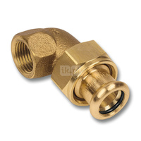 Śrubunek 45' SANHA PURAPRESS trzyczęściowy, Cu, 18 mm x 3/4'' (zw x GW)