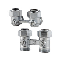 Moduł przyłączeniowy prosty QIK mosiądz (niklowanie) 3/4'' x 1/2'' do grzejników