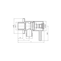 Zawór wodny PERFEXIM PHA-052 GZ 1/2'' x GZ 1/2''