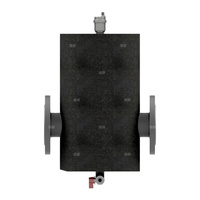 Kołnierzowy separator powietrza SPK+ 300 – DN125 z wyposażeniem dodatkowym, z izolacją, malowany