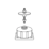 ZNA (31-41 BUF) - zestaw nóżek antywibracyjnych do pomp ciepła 31-41 z wbudowanym buforem (CS3000AWP … MB) 