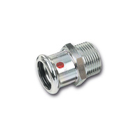 Nypel Concept By SANHA Therm, stal (cynk/nikiel), 22 mm x 1/2'' (zw x GZ)