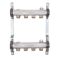 ROZDZIELACZ DO GRZEJNIKÓW, 1" ZE STALI NIERDZEWNEJ 8 OBWODÓW