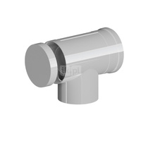 Kolano koncentryczne PP-AL 87 st. DN80/125mm z rewizją z uszczelkami [EPDM]