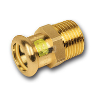 Nypel SANHA Press Gas, Cu, 12 mm x 1/2'' (zw x GZ)