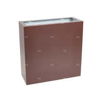 Postument z blachy do skrzynek gazowych o podstawie 600x250mm, H=600, RAL 8017 brązowy