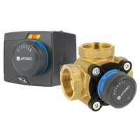 Zawór obrotowy trójdrogowy AFRISO ARV 386 Vario ProClick, mieszający, Siłownik elektryczny ARM 343, DN 40