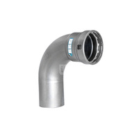 Łuk 90' SANHA Heavy Steel Press, stal (cynk/nikiel), 2'' (zw x GW)