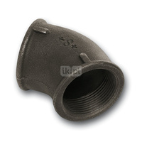 Kolano 45' SANHA 120#, żeliwo (czarny), 1/2'' (GW)