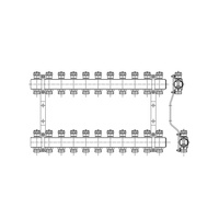 PHA-109A 2-obwodowy PN10 Rozdzielacz CuZn