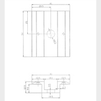 Klema środkowa 41X50 z pinami uziemiającymi srebrna