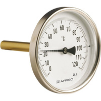 Termometr bimetaliczny AFRISO BiTh I, D211 fi 100 mm 0…60'C tuleja 100 mm połączenie ax