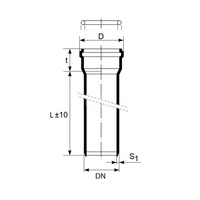 Rura z kielichem HTEM 75/3000