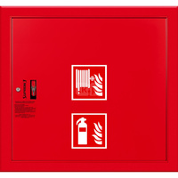 Hydrant DN 52 wnękowy ze zwijadłem, z miejscem na gaśnicę solo, wąż 15 m, zamek patent, RAL 3000