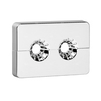 Podwójna rozeta maskująca. Rozstaw osi 35 mm. Chromowana