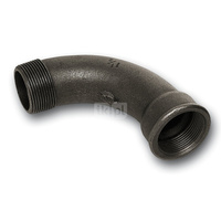 Łuk 90' SANHA 1#, żeliwo (czarny), 1'' (GW x GZ)