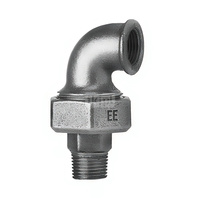 Śrubunek kątowy 90' ODLEWNIA ZAWIERCIE UA2/11oru/97oru żeliwo (ocynk) 1/2'' (GW x GZ), z uszczelką