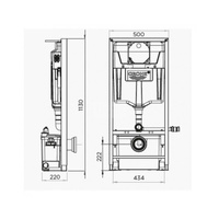 SANIWALL Pro UP Small Feet - Rozdrabniacz ze stelażem SANIWALL PRO (WC, umywalka, prysznic)