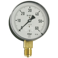 Ciśnieniomierz różnicowy AFRISO KP D201 0/1000 mbar mosiądz G1/4B radialne fi 63, kl. 1.6%