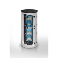 Zbiornik buforowy czarny z wężownicą, nierdzewną przepływową + dwie wężownice czarne - Joule - THERMAL STORE BLACK 2 - 800l