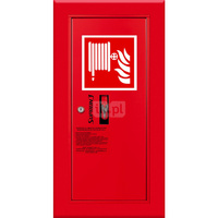 Hydrant DN 52 wnękowy boczny ze zwijadłem, wąż 20 m, zamek patent, RAL 3000 lewy