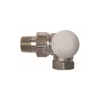 Zawór grzejnikowy termostatyczny HERZ TS-90-KV 3-osiowy cd, połączenie 1/2'' (niklowanie) niebieski