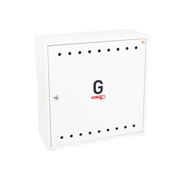 Skrzynka gazowa 600x600x250 naścienna, stalowa, z płaskim daszkiem, RAL 9003 biała