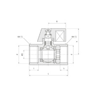 Zawór kulowy PERFEXIM 3021 mosiądz chromowany, PN16 1/2'' GW, uchwyt: krótka dźwignia