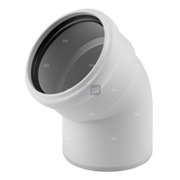 Kolano 87' MAGNAPLAST SKOLAN safe dBB, PP (biały), DN 200 (wz x ww), do kanalizacji