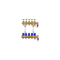 Rozdzielacz do ogrzewania podłogowego QIK Optimo BASIC III PC - RMSZT-2-50 2,5l 5-obieg. mosiądz GW 1'' x GZ 3/4'' + przepływomierz