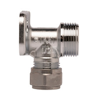 Kolano z konsolą TA (IMI HYDRONIC) FPL 346, ametal (chrom), 12 x 1/2'' (złącze zaciskowe x GW)