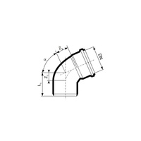 Kolano 15' MAGNAPLAST KG 2000 KGB, PP-md (zielony), DN 400 x DN 400 (wz x ww), do kanalizacji
