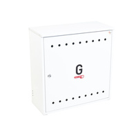 Skrzynka gazowa 600x600x250 naścienna, stalowa, ze skośnym daszkiem,RAL 9003 biała