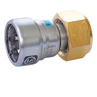 Półśrubunek z uszczelnieniem SANHA Heavy Steel Press, stal, 1 1/2'' (zw x GW)